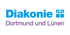 Diakonie Dortmund und Lünen Logo mit Geschenk-Symbol.