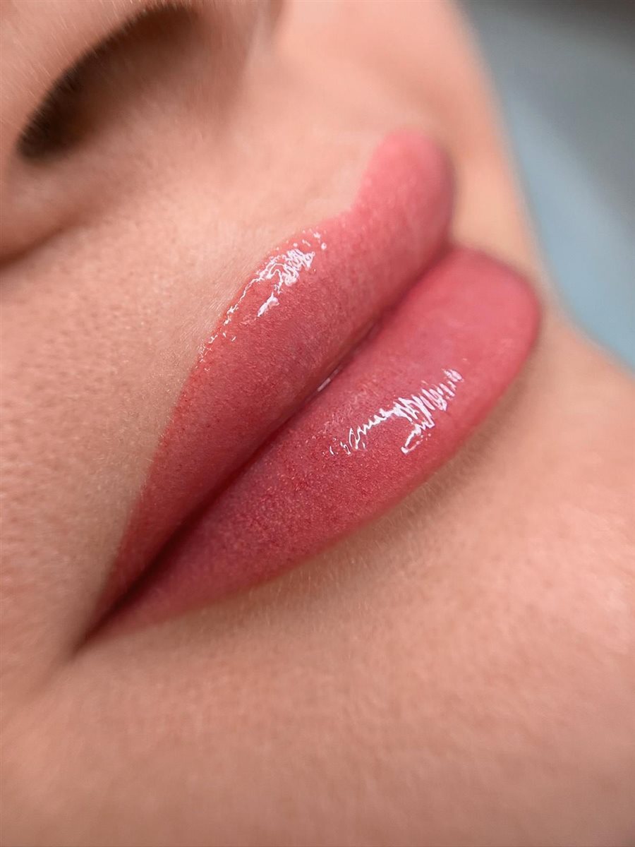 Originalaufnahme einer Lippenpigmentierung von Sara Pavo, Detailansicht