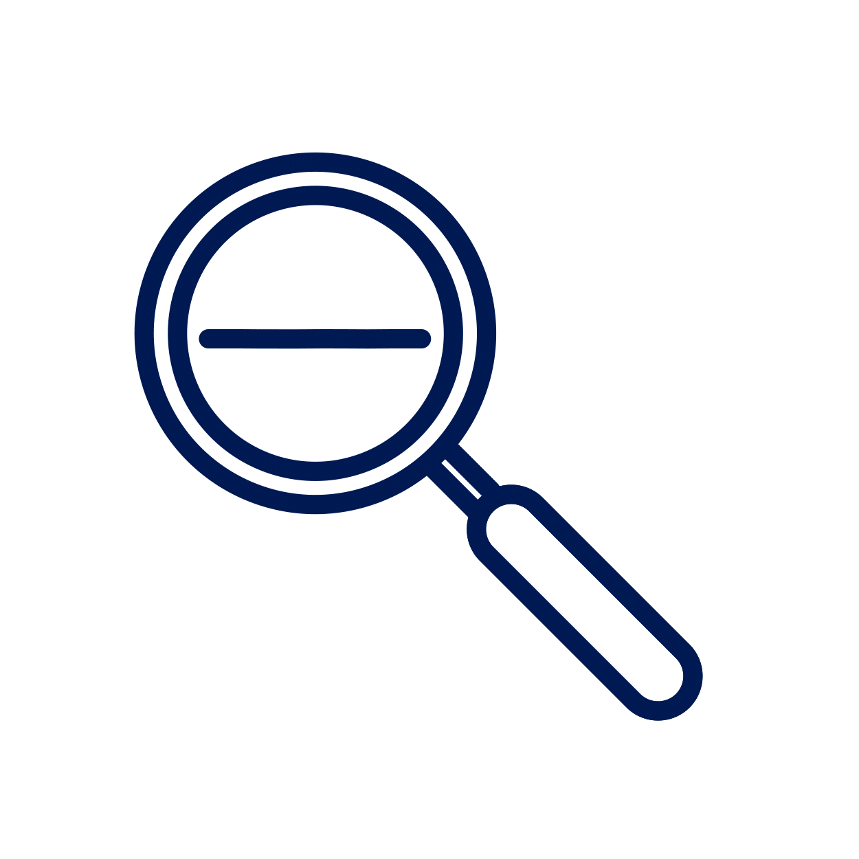 Eine Lupe zeigt, die auf eine pulsartige Linie gerichtet ist. Es verdeutlicht die detaillierte Prüfung und Analyse der finanziellen Situation.