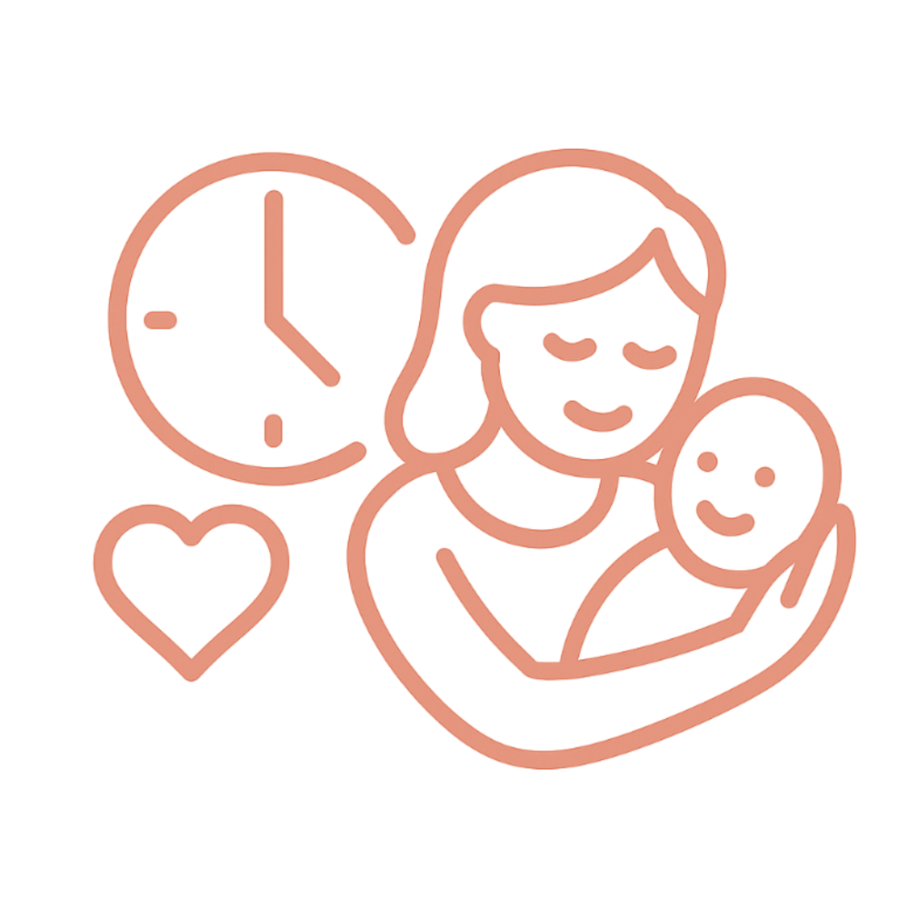 Eltern und Kind, ein Kreislauf, ein Herz und ein Haustier.