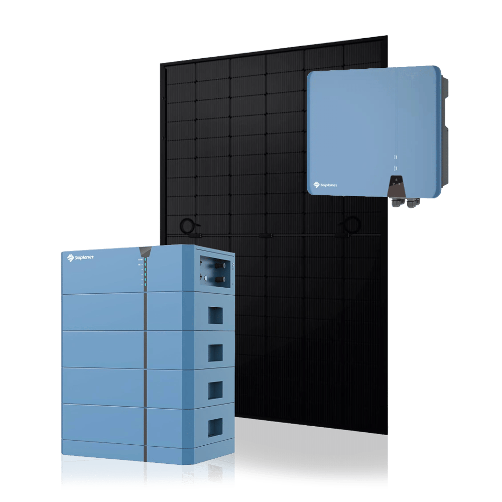 WaermeSol Solaranlage mit Speicher und Wechselrichter