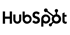 HubSpot-Logo mit dem Schriftzug "HubSpot" in Schwarz und stilisiertem "o" als Knotenpunkt.