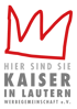 Rote Krone über dem Text: HIER SIND SIE KAISER IN LAUTERN WERBEGEMEINSCHAFT e.V.