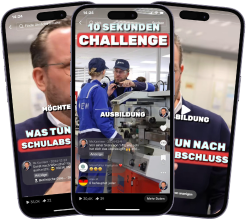 Die drei BEW-Videos auf Smartphones