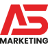 Rotes "A5" Logo über schwarzem "MARKETING" Text.