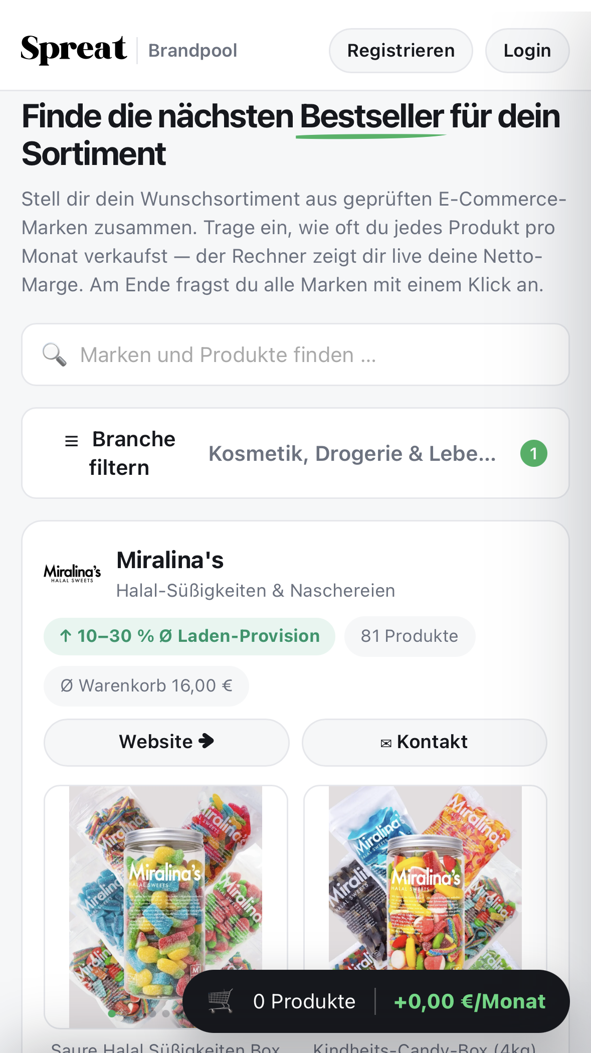 Brandpool-Startseite mobil