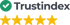 Trustindex-Logo mit grünem Kreis, weißem Häkchen und fünf goldenen Sternen.