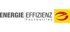 Logo mit den Wörtern ENERGIE EFFIZIENZ Fachbetrieb und einem roten Pfeil, der einen Kreis bildet.