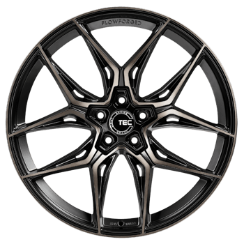 TEC Speedwheels GT 9 Matt Black, front polished, Shadow Edition