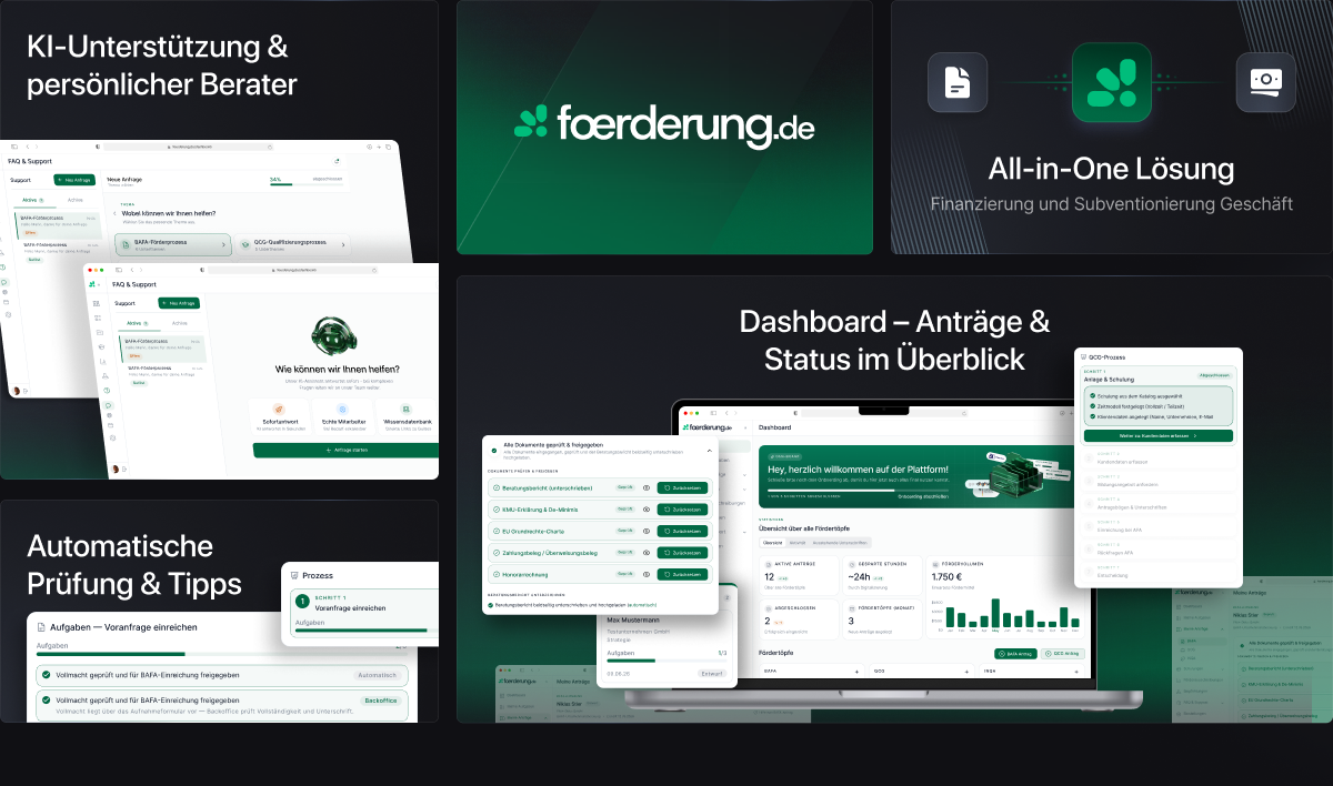 foerderung.de — App-Ansichten