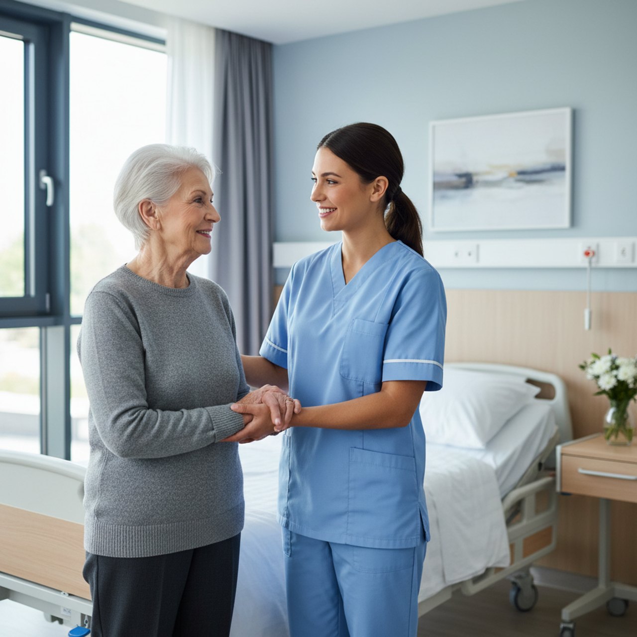 Nurse with patient