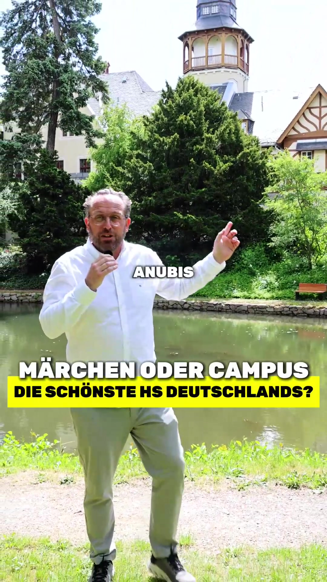 Standbild aus dem Video über den Campus der Hochschule Harz vor der Kulisse eines Schlosses