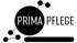 Logo: „PRIMA PFLEGE“ mit stilisierter molekularer Struktur und Unterstrich.