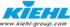 Blaues KIEHL-Logo mit Untertitel "www.kiehl-group.com" in Schwarz.