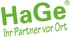 HaGe Ihr Partner vor Ort Logo in Grün.