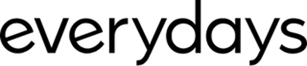 Schwarzes „everydays“-Logo auf transparentem Hintergrund.