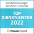 Kundenmeinungen der letzten 12 Monate: Top Dienstleister 2022, Proven Expert Logo.