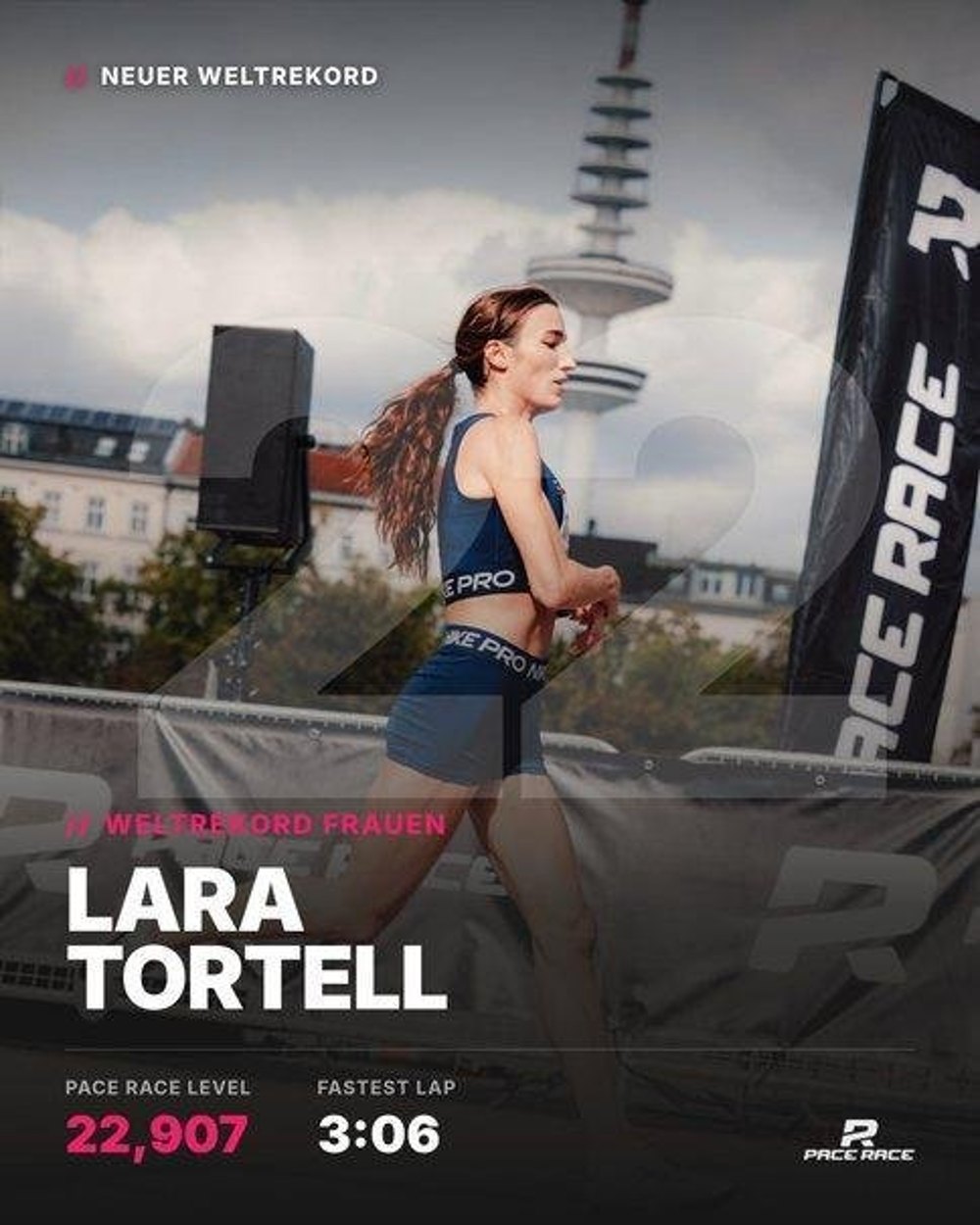Weltrekord Frauen: Lara Tortell, Level 22,907, schnellste Runde 3:06