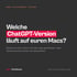 Textkachel von iTechGenius: Welche ChatGPT-Version läuft auf euren Macs?