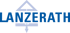 Das Lanzerath-Logo zeigt den Schriftzug "LANZERATH" in Blau mit einem hellblauen Hausdach und einem stilisierten Pendel.