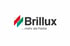 Brillux Logo mit rotem, grünem und blauem Dreieck; Text: Brillux ...mehr als Farbe