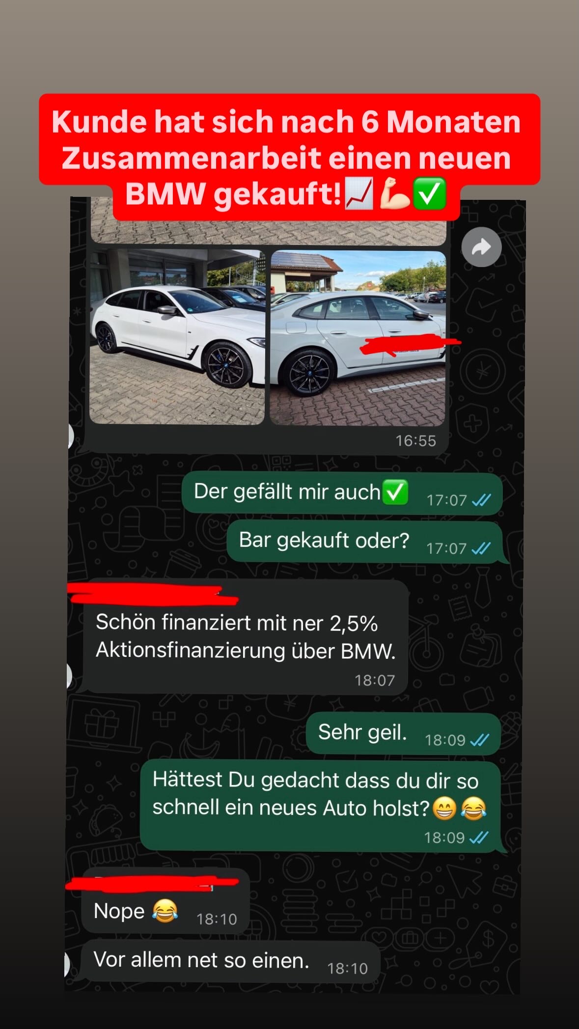 Kundenergebnis Screenshot