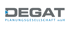 Logo von DEGAT PLANUNGSGESELLSCHAFT mbH mit einem blauen Pfeil im Buchstaben "D".