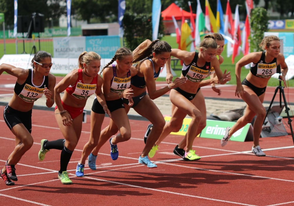 Julia Mayer im 800-Meter-Rennen bei den Staatsmeisterschaften 2018 in Klagenfurt