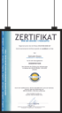 Zertifikat für Samuele Dinara als zertifizierter Desinfektor nach DIN EN ISO/IEC 17024:2012.