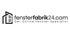 Logo: fensterfabrik24.com, Der Online Fenster Spezialist, mit stilisiertem Fenster und Hausumriss.