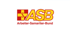 ASB Logo: Rotes Kreuz mit gelbem S, gelbe Buchstaben ASB, darunter "Arbeiter-Samariter-Bund" in Rot.