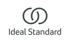 Ideal Standard Logo mit zwei ineinandergreifenden Ringen über dem Markennamen.