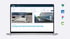 Laptop zeigt eine Web-App zur LKW-Waage mit Live-Bildern und Datentabellen.