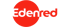 Logo von Edenred: Roter Kreis mit schwarzem Schriftzug "Edenred".