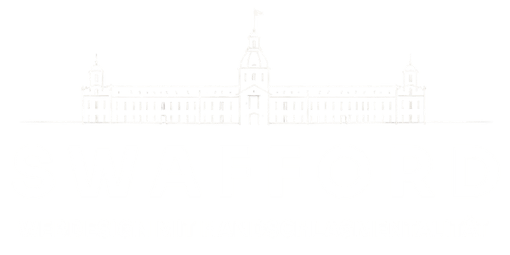 Ein weißer Kreis mit den Buchstaben "BS" in Weiß auf einem dunkelgrünen Hintergrund.