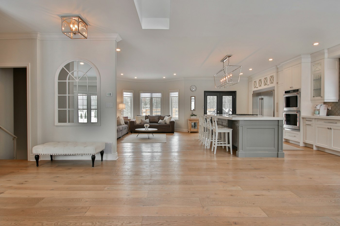 Flooring planks being fitted during a Daly City installation