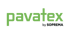 Grünes Pavatex-Logo mit schwarzem "by SOPREMA"-Text auf dunkelgrünem Hintergrund.