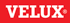 Velux-Logo: Weißer VELUX-Schriftzug mit einem eingekreisten R auf rotem Hintergrund.