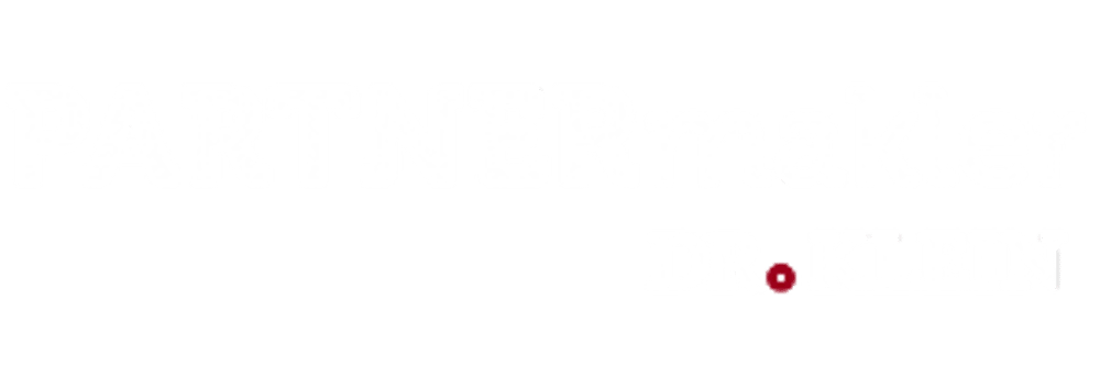 PARTNERmakler Dr. Klein Logo auf grünem Hintergrund, mit rotem Punkt über dem "i" in Klein.