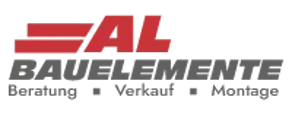 Logo von AL Bauelemente mit den Wörtern "Beratung", "Verkauf" und "Montage".