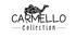 Schwarzes Kamel-Logo über dem Schriftzug "CARMELLO collection" auf dunkelgrünem Hintergrund.