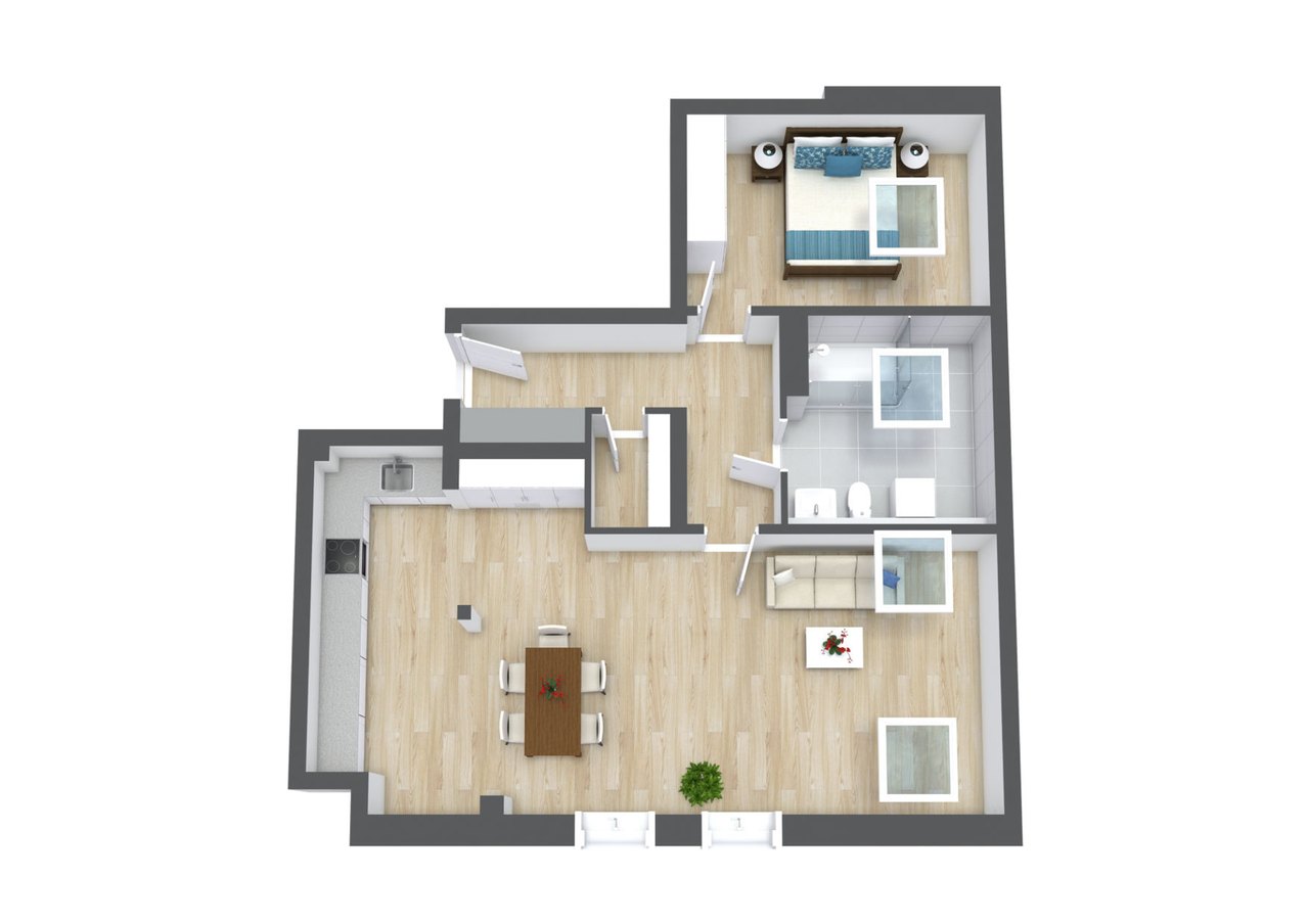 Grundriss Wohnung W 3.1 im 3. OG