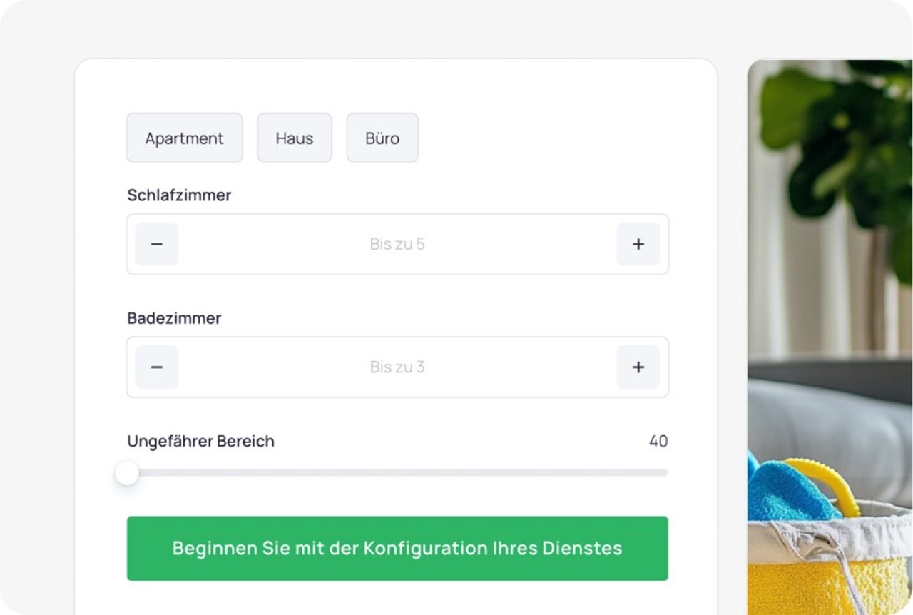 A multi-step booking form