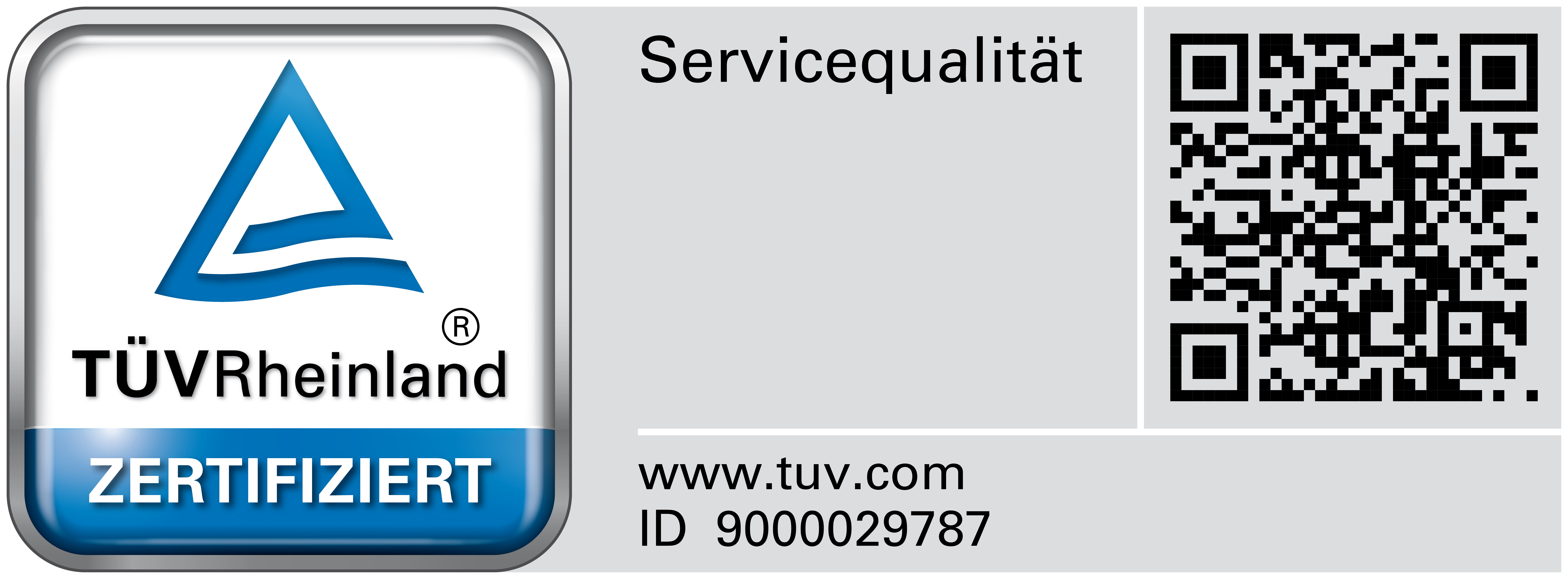 TÜV Rheinland zertifizierte Servicequalität