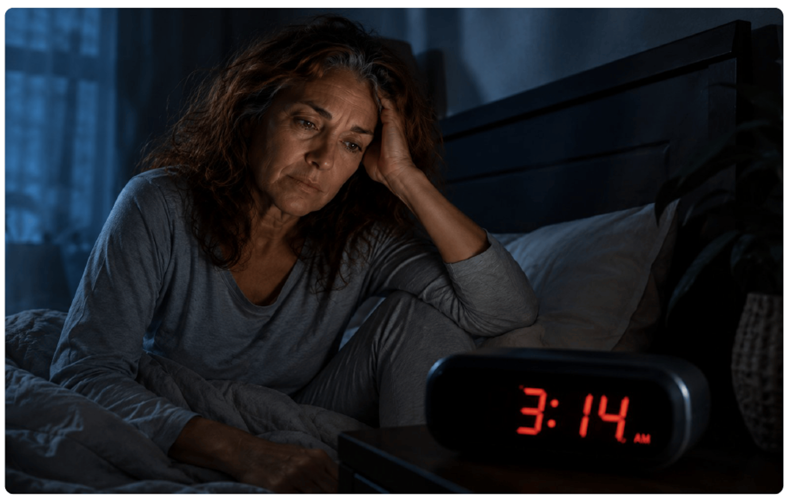 Woman awake at 3:14 AM