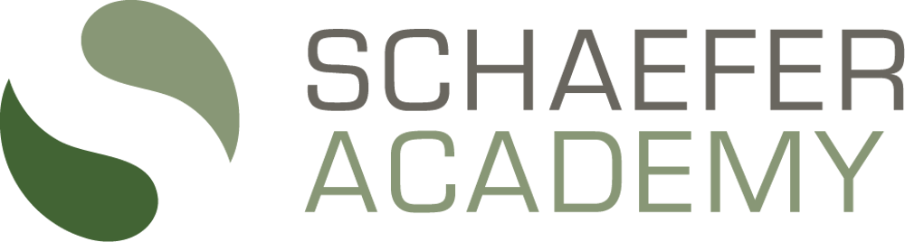 Logo von SCHAEFER & ACADEMY mit einem stilisierten, goldfarbenen S-Symbol auf schwarzem Hintergrund.