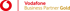 Vodafone Logo mit Text: Vodafone Business Partner Gold.