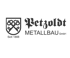 Logo von Petzoldt Metallbau GmbH mit Wappen und „Seit 1888“ auf dunkelgrünem Hintergrund.
