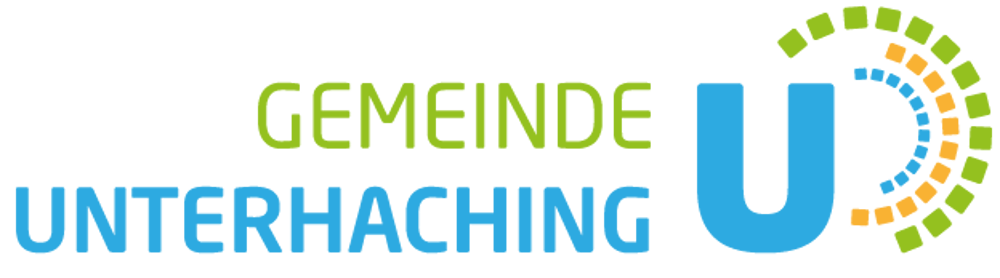 Logo von Lügde: Rote Skyline, blauer Hügel, Schriftzug "Lügde Staatlich anerkannter Erholungsort".