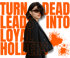 Woman in black suit and sunglasses, with text "TURN DEAD LEADS INTO LOYAL HOLDERS" in orange over green.